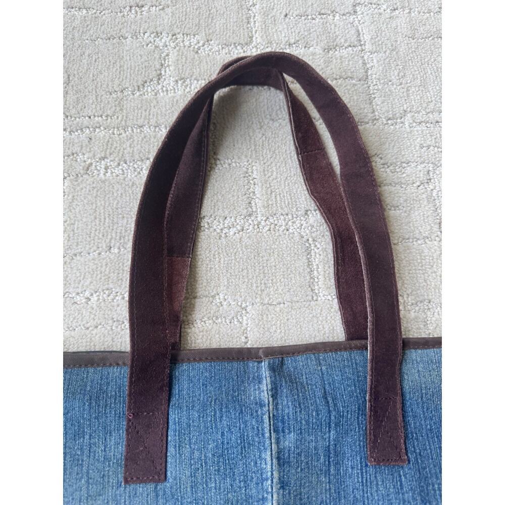 PURSE UNIQUE UPCYCLED LEATHER DESIGNER JEANS TAG LABEL BAG TIRE TRIM PATCHWORK - Picture 5 of 12
